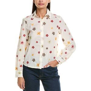 Anna Kay Womens Wesley Blouse, White